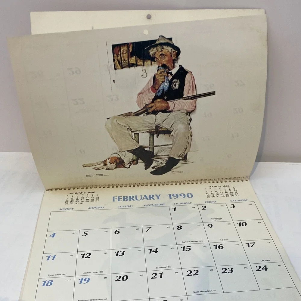 Norman Rockwell 1990 Appointment Calendar